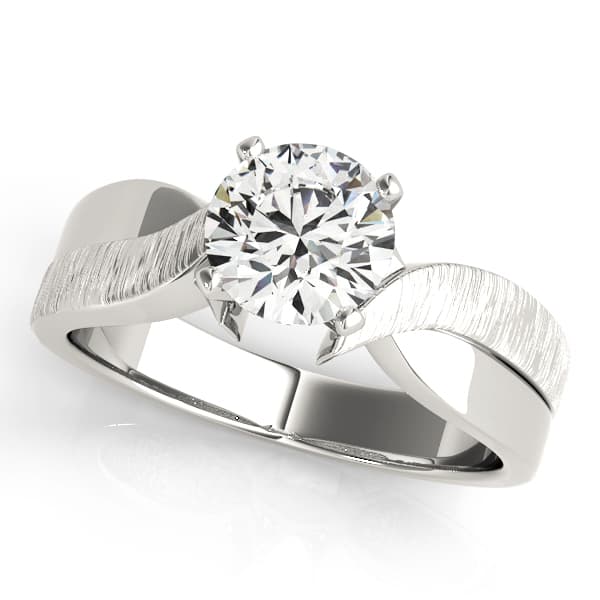 Round Remounts Engagement Ring in White 14kt gold