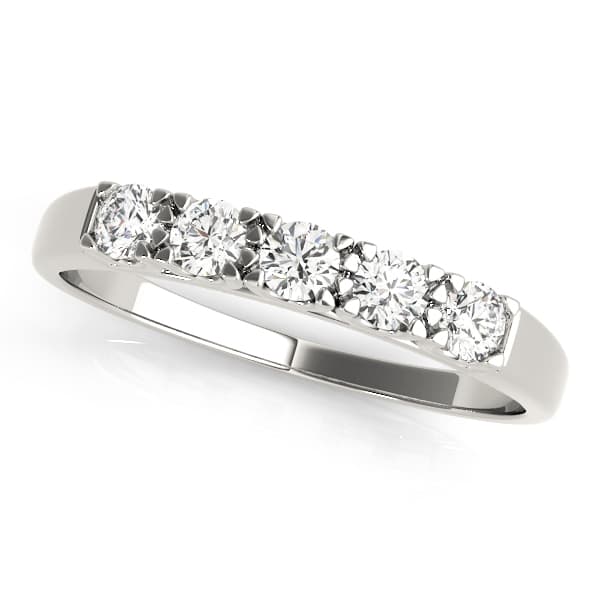 Prong Set U Prong Wedding Band preview in White 14kt gold