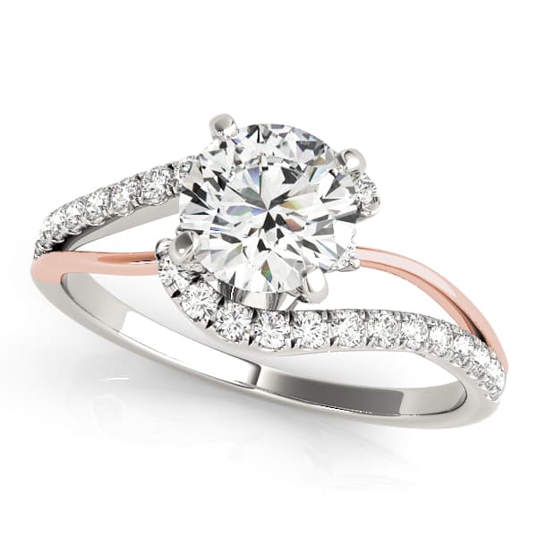 Round Authentix Signature Bridal Displays Desire Collection Engagement Ring in White 14kt gold