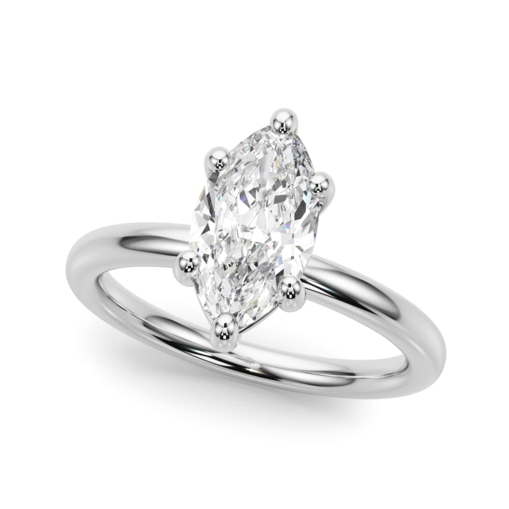 Marquise New Bridal Engagement Ring in White 14kt gold