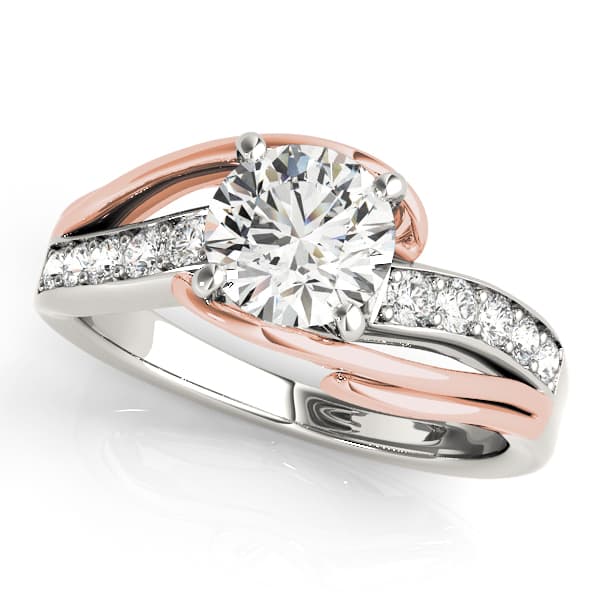 Round Authentix Signature Bridal Displays Kiss Collection Engagement Ring in White 14kt gold