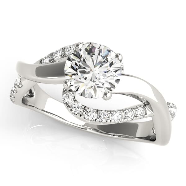 Round Authentix Signature Bridal Displays Passion Collection Engagement Ring in White 14kt gold