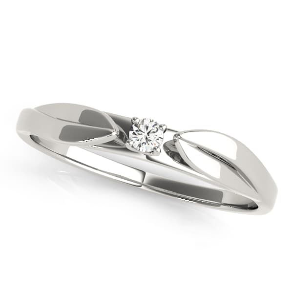 Prong Set Wedding Band preview in White 14kt gold
