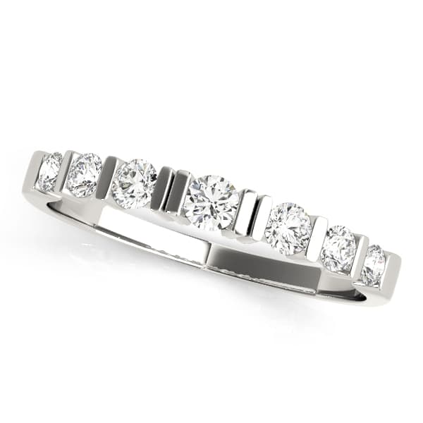 Bar Set Wedding Band preview in White 14kt gold