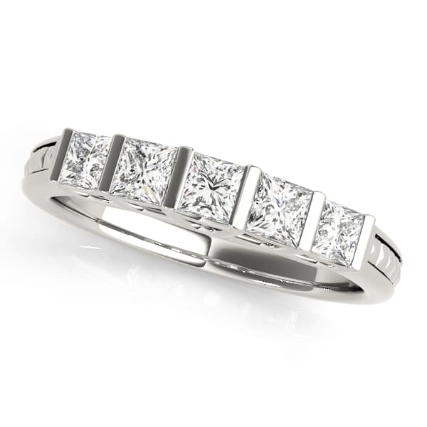 Fancy Shape Wedding Band preview in White 14kt gold