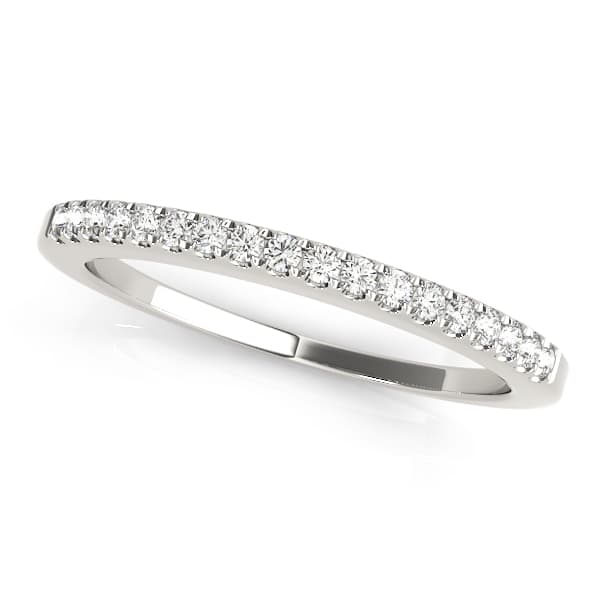 Prong Set 12+ Stone Wedding Band preview in White 14kt gold