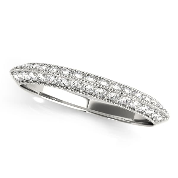Prong Set Multi Row Wedding Band preview in White 14kt gold