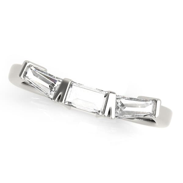 Fancy Shape Wedding Band preview in White 14kt gold