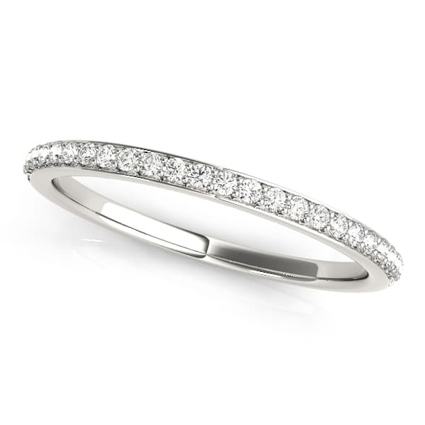 Prong Set Shared Prong Wedding Band preview in White 14kt gold