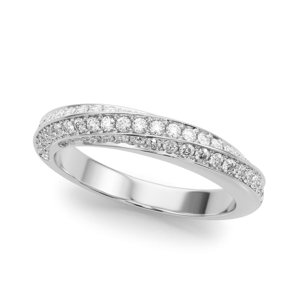 Twisted Shank Wedding Band preview in White 14kt gold