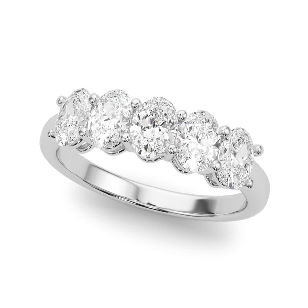 Fancy Shape Wedding Band preview in White 14kt gold