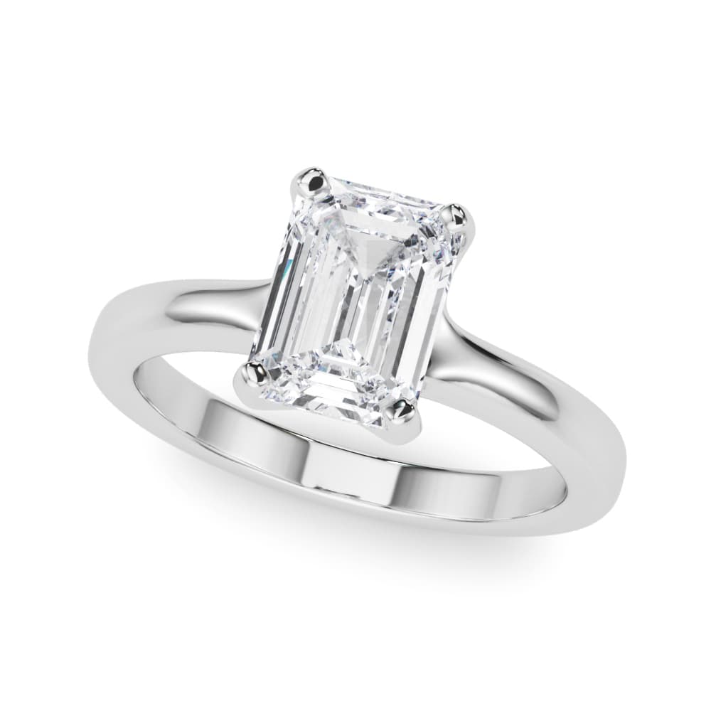 Emerald New Bridal Engagement Ring in White 14kt gold