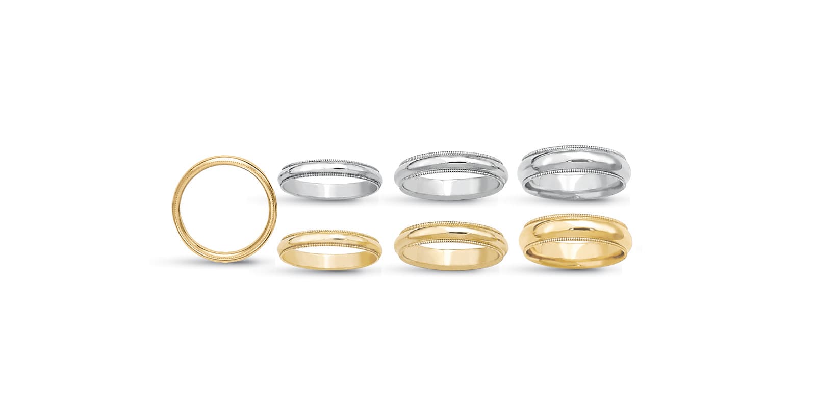 Die-Struck Wedding Bands Wedding Band preview in White 14kt gold