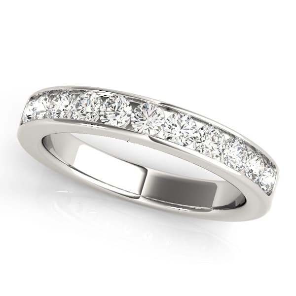 Channel Set Wedding Band preview in White 14kt gold