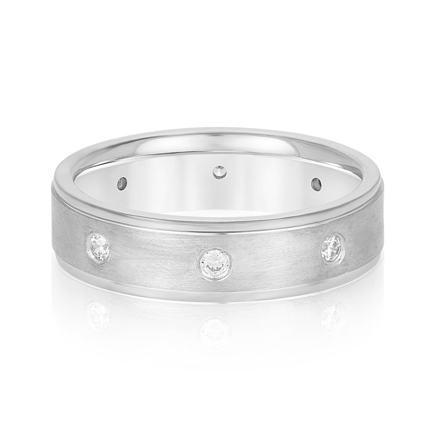 Diamond Wedding Band preview in White 14kt gold