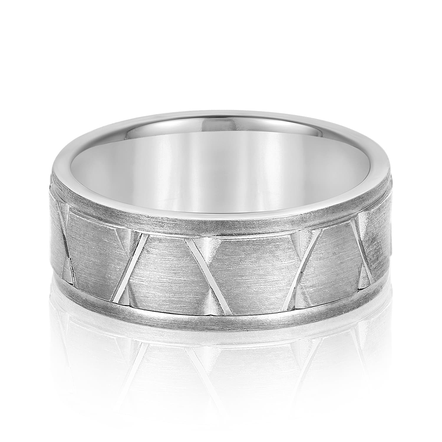 Artisan Crafted Wedding Band preview in White 14kt gold